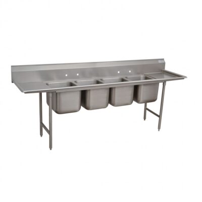 Advance Tabco 9-4-72-24RL 122″ (4) Four Compartment Sink