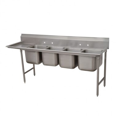 Advance Tabco 93-44-96-24L 133″ (4) Four Compartment Sink