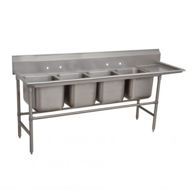 Advance Tabco 94-44-96-24R 133″ (4) Four Compartment Sink