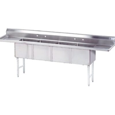 Advance Tabco FC-4-1818-18RL-X 108″ (4) Four Compartment Sink