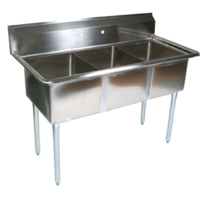 John Boos E3S8-18-12 59″ (3) Three Compartment Sink