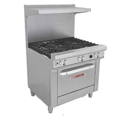 Southbend 4362A-2TR 36″ Gas Range w/ (2) Open Burners, 24″ Griddle w/ Thermostatic Controls, (1) Convection Oven, 134.000 BTU