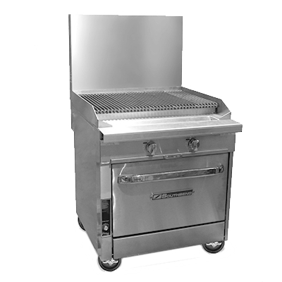 Southbend P32D-CC 32″ Gas Heavy Duty Range w/ 32″ Full Charbroiler, (1) Standard Oven, 125.000 BTU